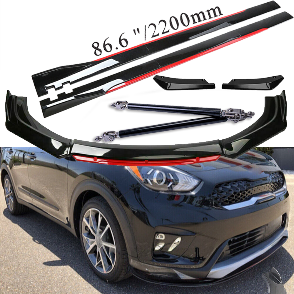 For Kia Niro 17 18-2021 Front Bumper Lip Spoiler Splitter Side /Skirt Body