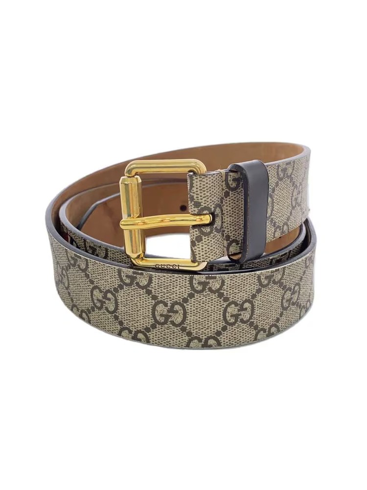 GUCCI Men's GRY Leather Belt with All-Over Print, Size 40 434520 K5O1T 100