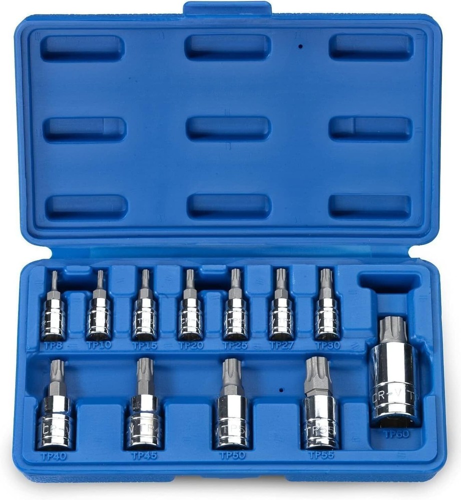 Neiko 10086A 6 Point Torx Plus Bit Socket Set 1/4in 3/8in & 1/2in Drive 12-Piece