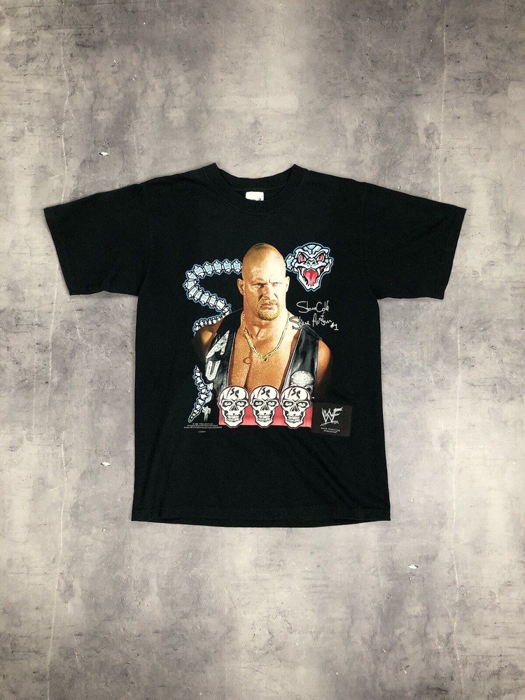 Vintage Stone Cold Steve Austin Rare WWF 1999 Wild Oats WWE T-Shirt Adult
