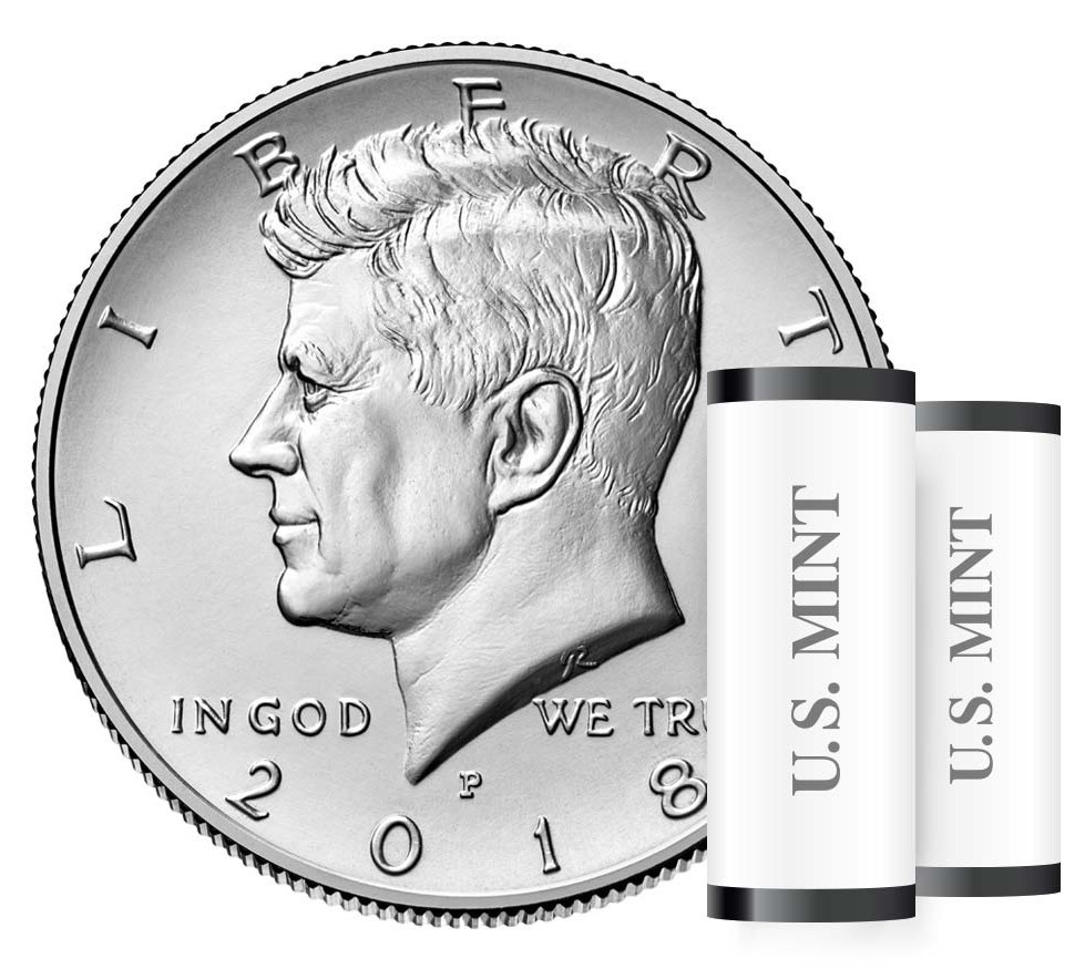 2018 P&D President Kennedy Half Dollar Fifty Cents Coin U.S. Mint Coins Money