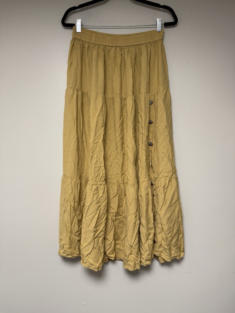 Crazy Cowgirl Women's Mustard Maxi Skirt Size M - Boho Western Style
