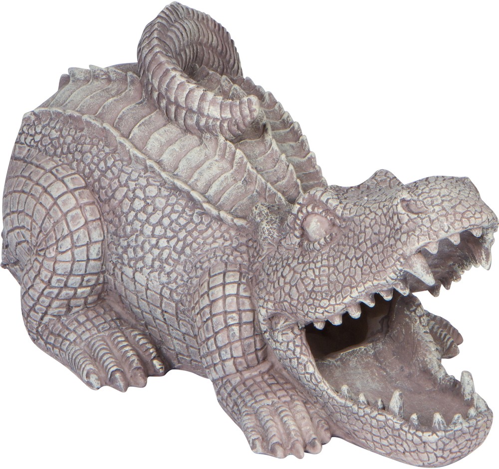 5 Inch Resin Alligator Gutter Splash Block Downspout Statue Garden Decor