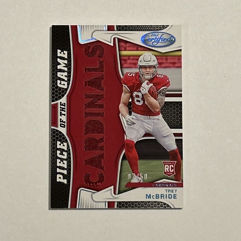 2022 Panini Certified - Piece of the Game Relics Teal Trey McBride /50 (MEM, RC)