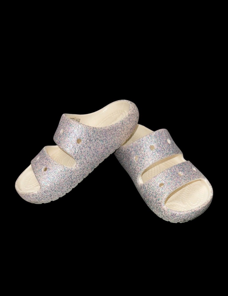 Crocs Classic Sprinkle Glitter Sandal/slides Kids Size 13 Rainbow Unicorn