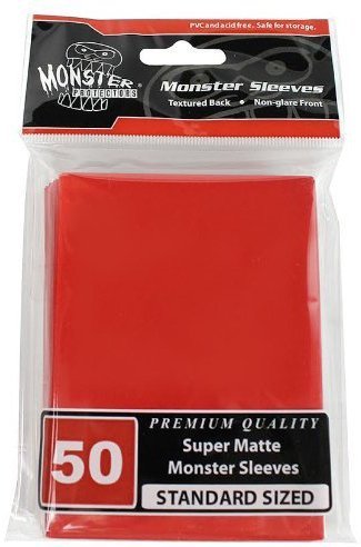 Super Matte Monster Sleeves (50ct) - Red Monster Protectors GAMING SUPPLY NEW