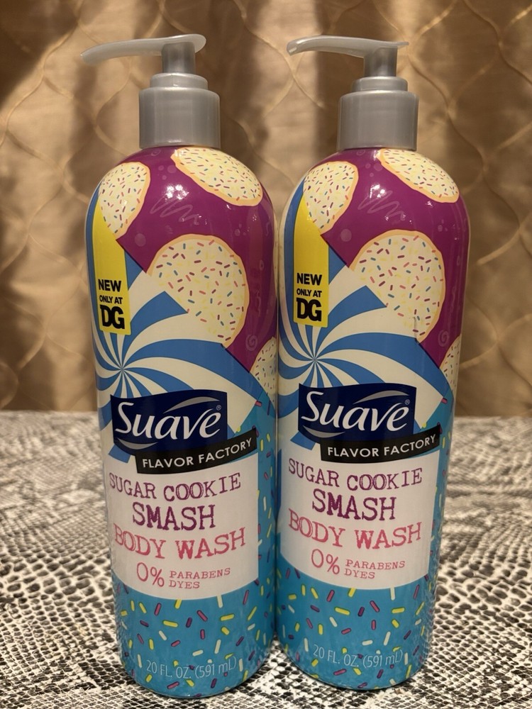 Suave Sugar Cookie Smash Body Wash 2-Pack, Fresh New Fragrance