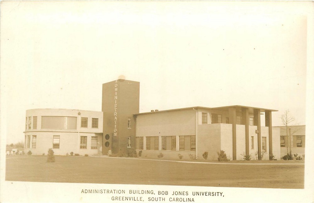 1940s Greenville South Carolina Bob Jones University RPPC Postcard 25-6076