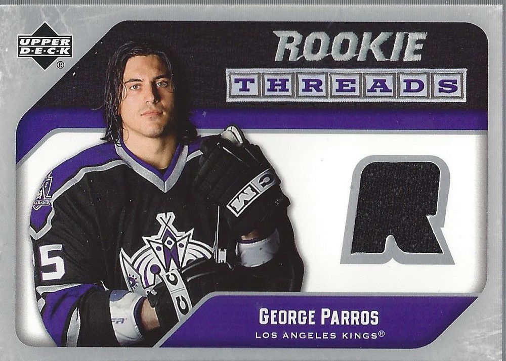 2005-06 Upper Deck Rookie Threads George Parros Black Jersey Card NM-MT