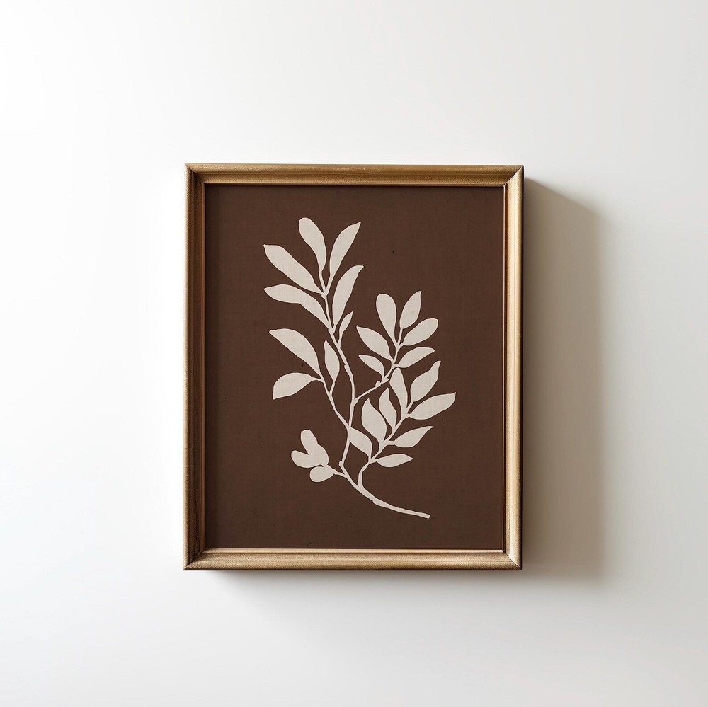 Neutral Cottagecore Floral Wall Art Above Bed Decor Print Large Botanical Wall