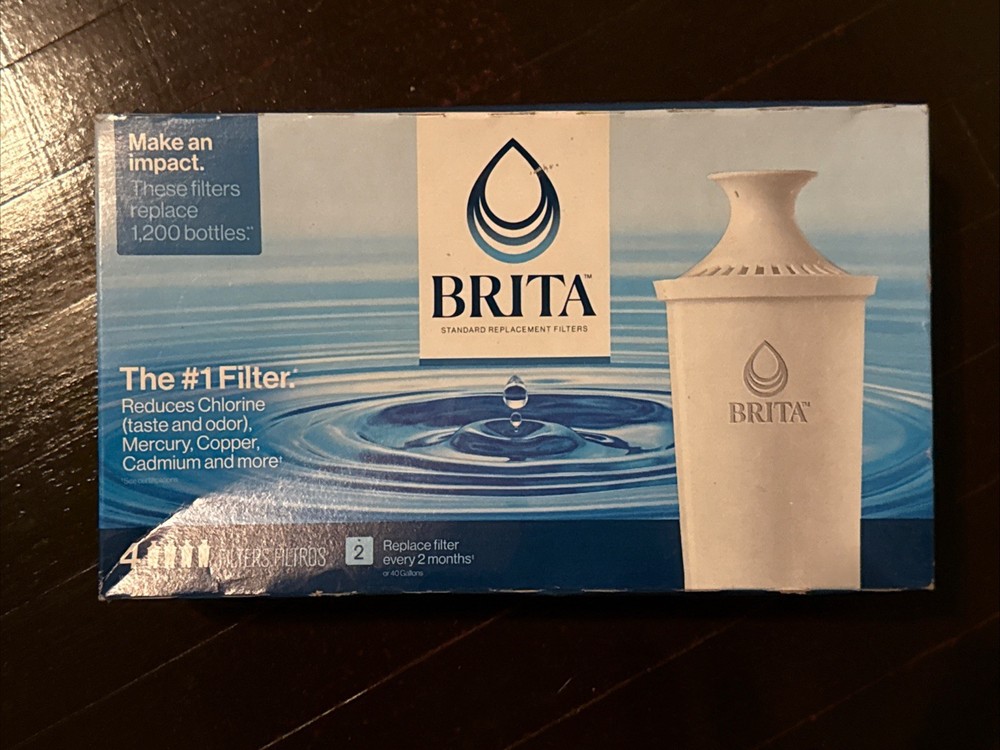 Brita Standard Water Filter for Pitchers and Dispensers, BPA-Free 4ct Box