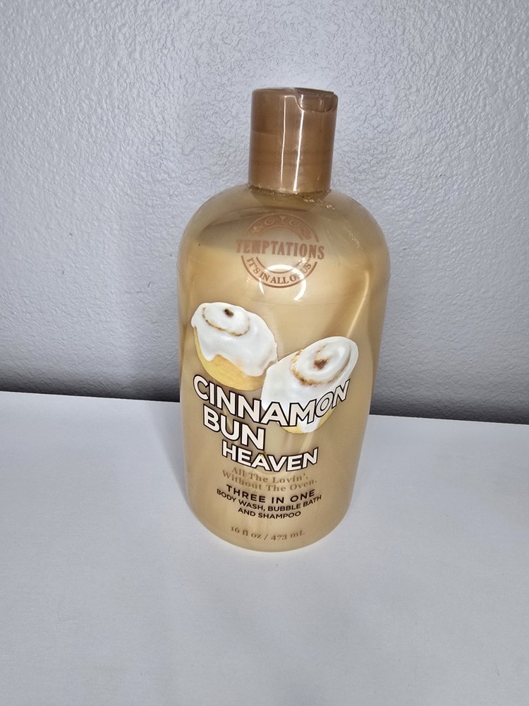Cinnamon Bun Heaven Temptations 3-in-1 Body Wash 16 oz Bath & Body Works RARE