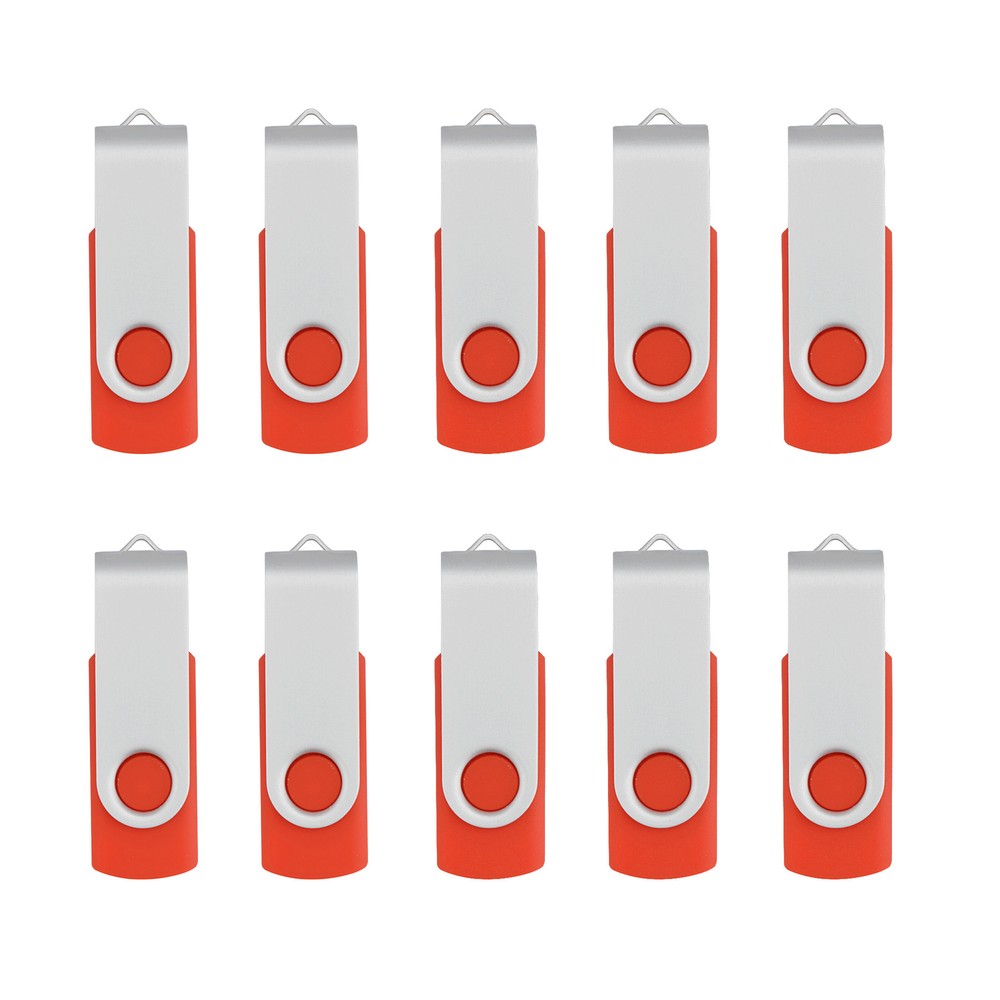 Christmas Gift Red USB 2.0 2GB 100PCS Metal Swivel Style USB Flash Drive Memory