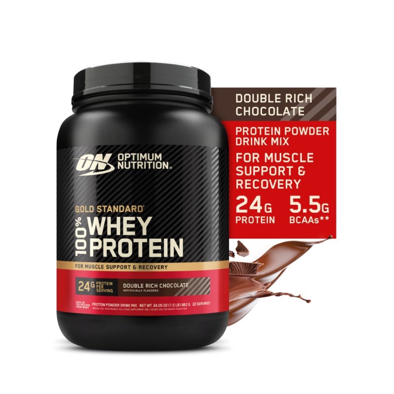 Optimum Nutrition,  100% Whey Protein Powder, Double Rich Chocolate 1.5lb Tub