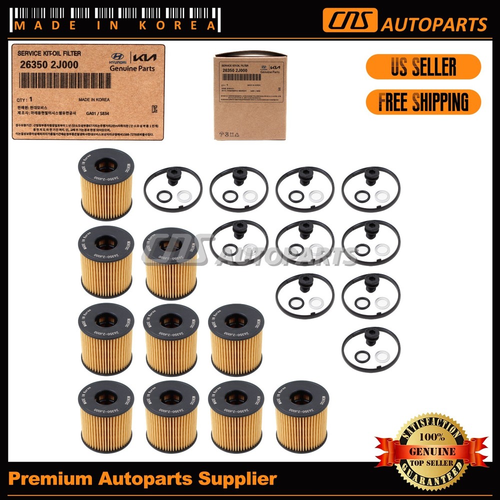 GENUINE Oil Filter Kit 10PCS for 2021-2023 Hyundai Elantra Kona Sonata 2.0L