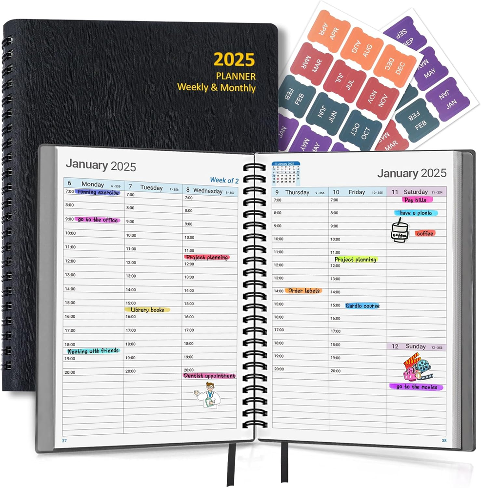 2025 Panner - 2025 Planner Weekly and Monthly A5, Daily Planner 2025, Appointmen