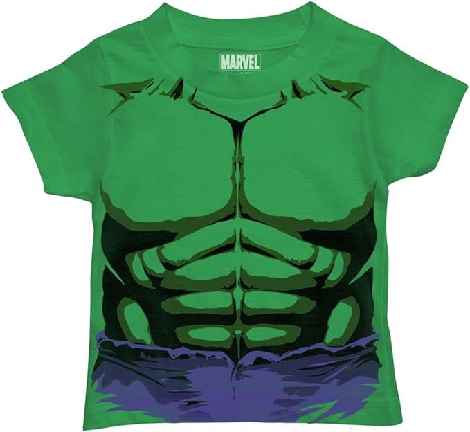 Marvel Hulk Cosplay Costume Juvy Boys Green T-shirt New