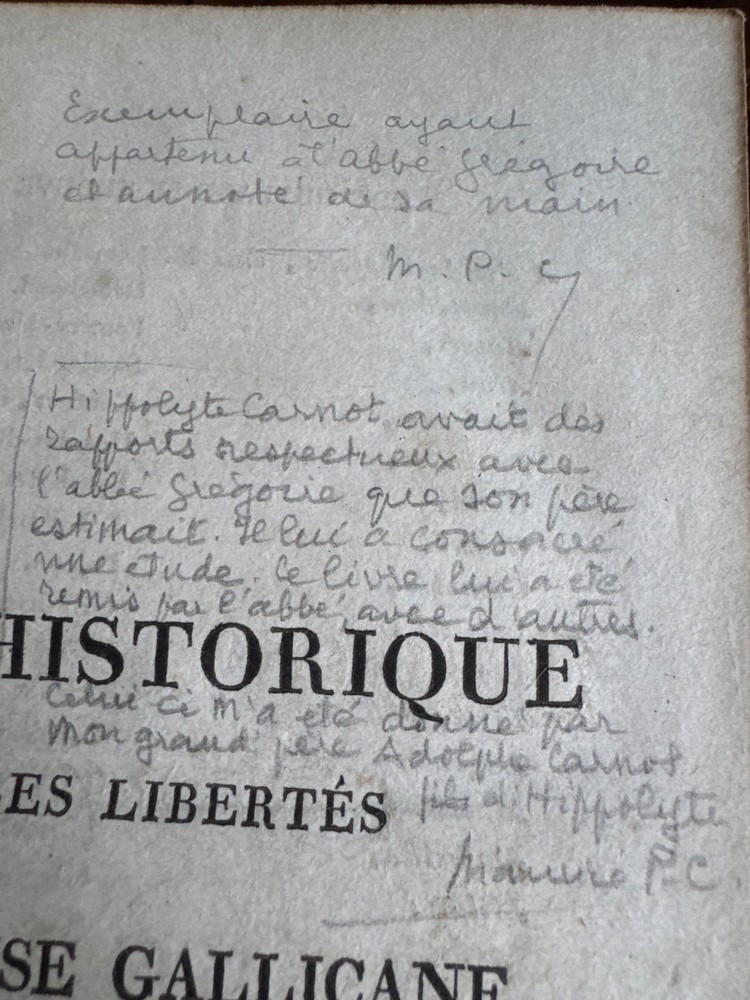 Grégoire (Henri, dit l’abbé Grégoire, 1750-1831). Exemplaire de l'auteur annoté.