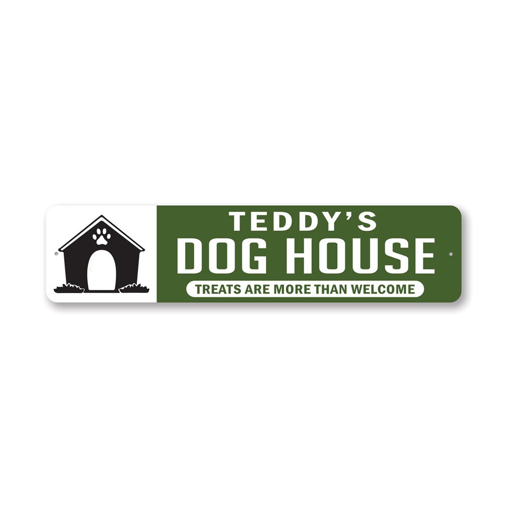 Custom Dog House Metal Sign Pet Animal Lover Themed Decor Canine K9 Owner Plaque