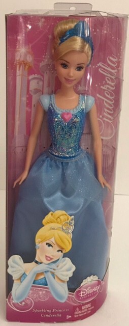 Disney Sparkling Princess Cinderella Barbie Doll 2012 Mattel New Sealed NRFB