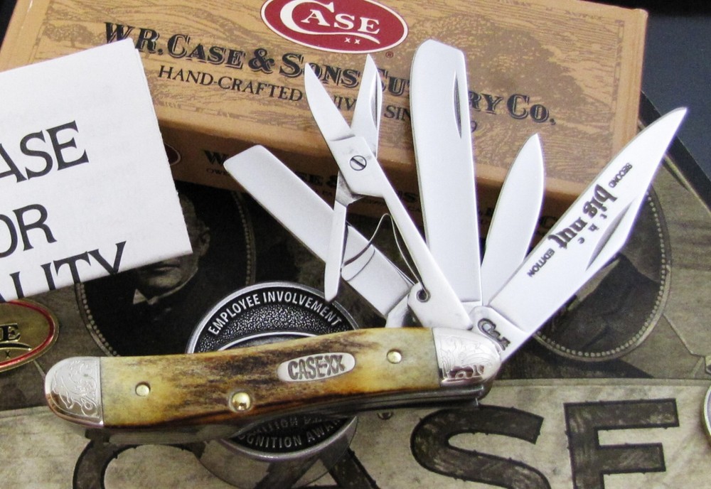 Case XX Stag BIG NUT 5 Blade Peanut Knife 1996 SFO Big Nut Etch RARE 1 of 150 NR
