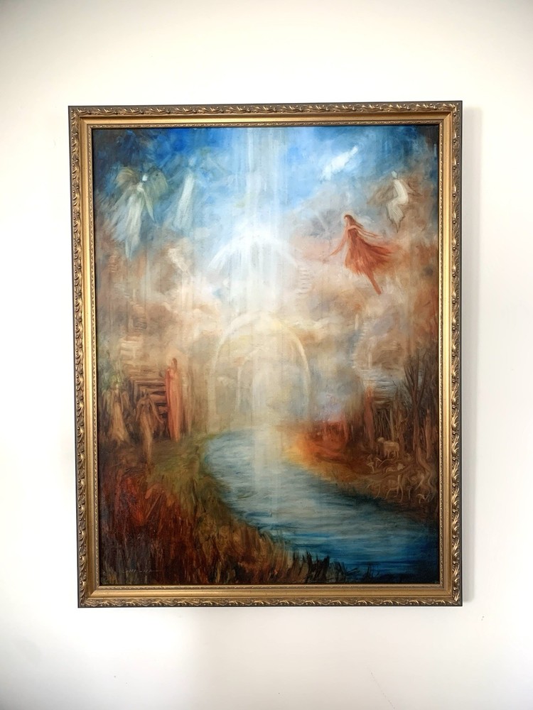 Original Framed Oil Painting On Canvas “River Of Life” By Chip Ghigna 30” x 40”
