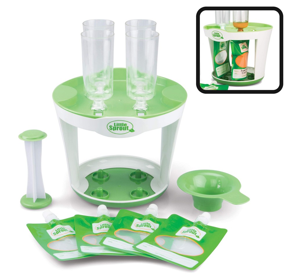 Fabricante de alimentos para bebés y niños pequeños (juego de 11 piezas)- 4 6 oz exprimidor de alimentos puro...