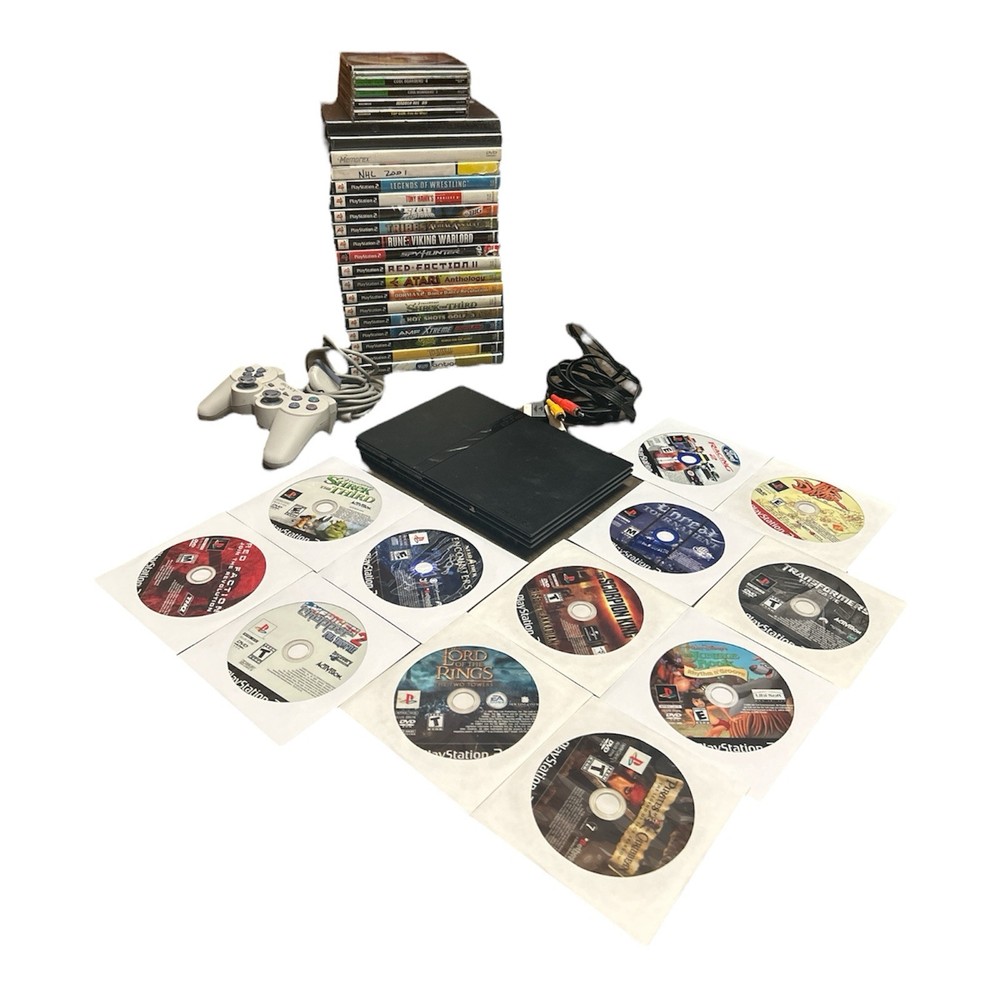 Sony PS2 Slim Launch Edition Charcoal Black Console SCPH-77001