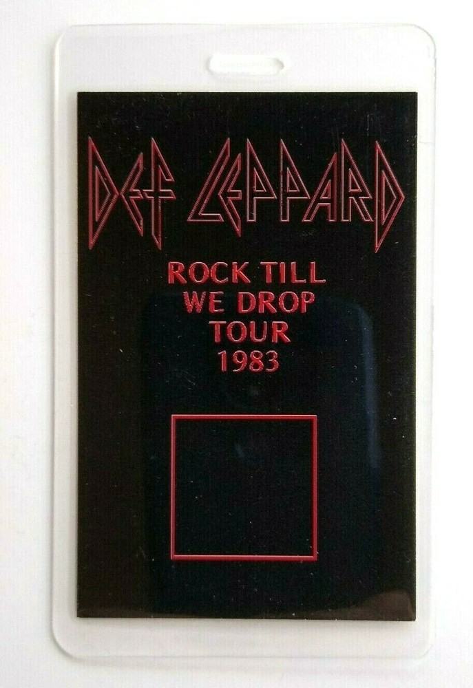 Def Leppard Rock Till We Drop Backstage Pass Original 1983 Concert Pyromania