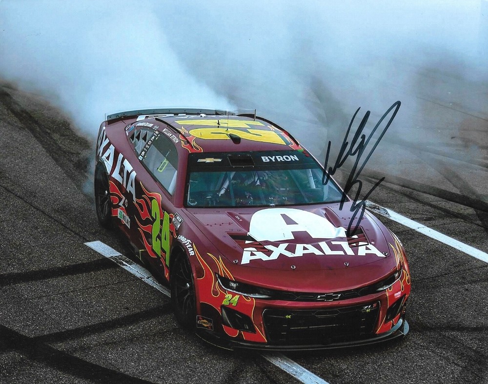 2024 William Byron Martinsville Cookout WIN Axalta Signed Auto 8x10 Photo COA