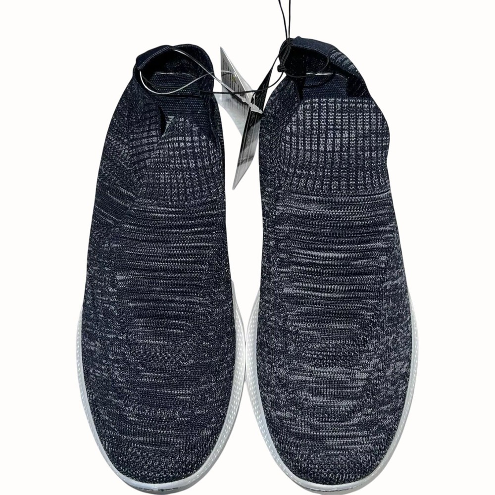 Members Only Light Weight Breathable Sneakers Navy Mens 11 Knit Slip On NEW-image