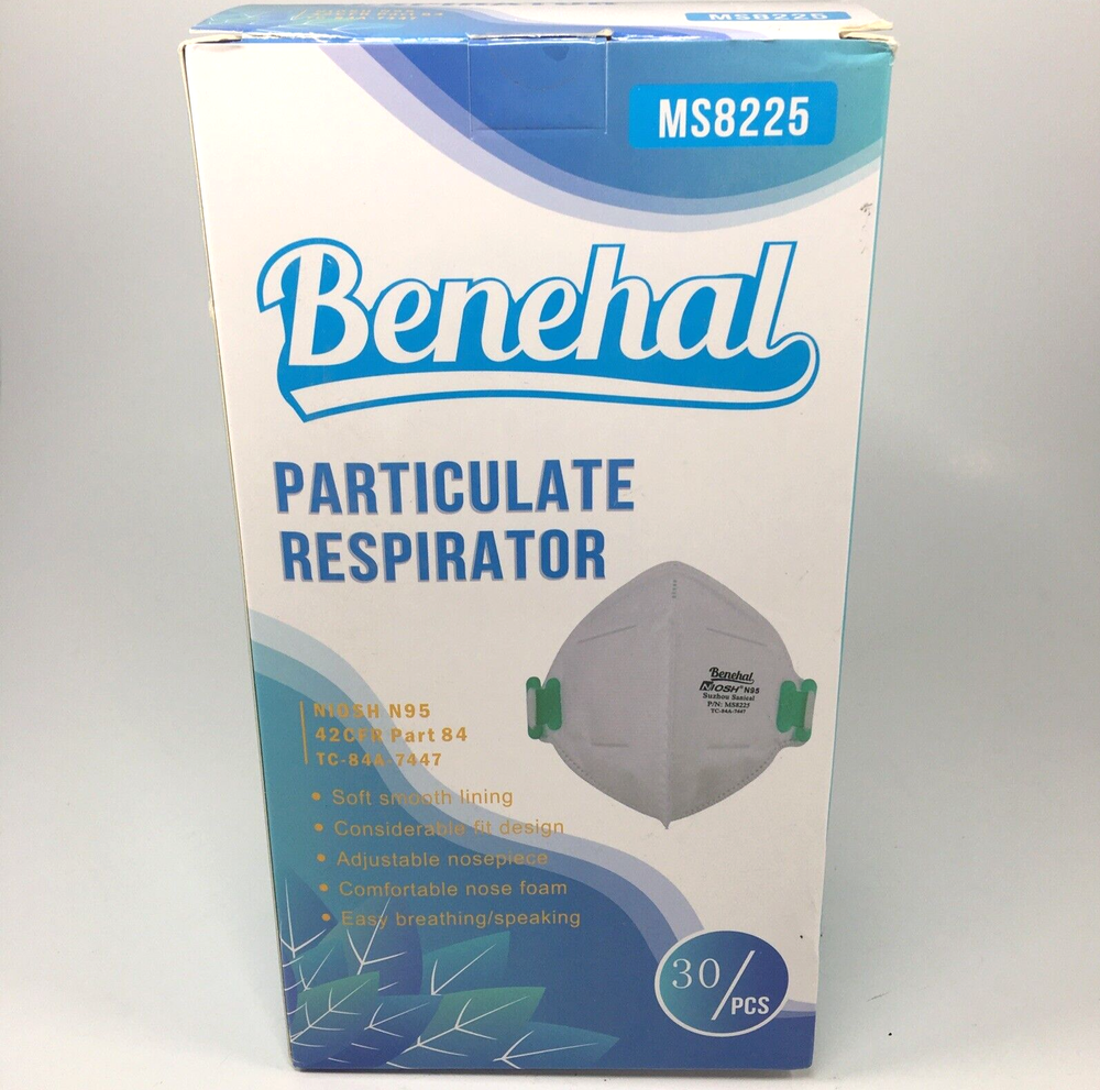Particulate Respirator MS8225 Masks NIOSH N95 30 Pcs Soft Adjustable Breathable