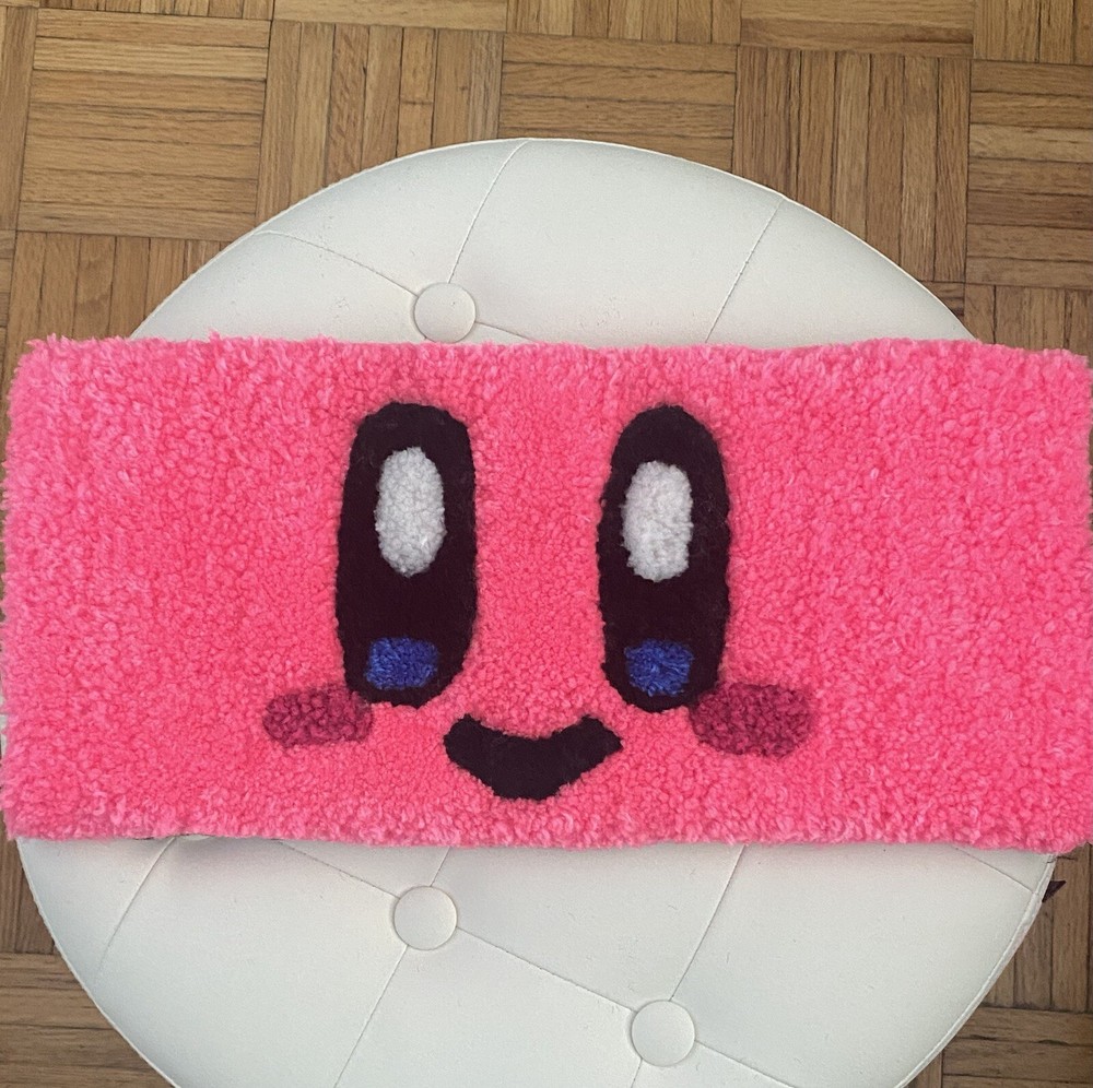 Handmade Custom Kirby Tufted Keyboard Wrist Rest Rug for Desk