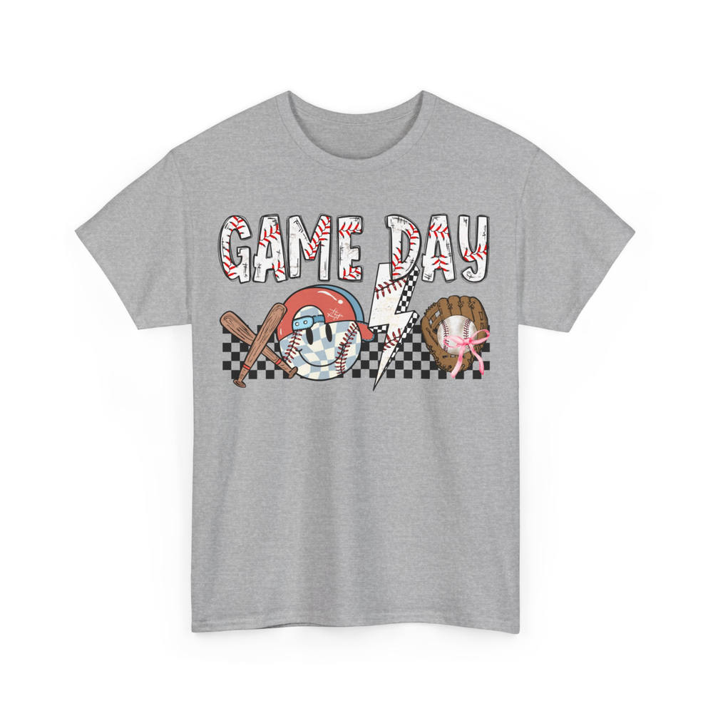 Baseball Game Day Groovy Retro Checkered Love Baseball Season Unisex T-Shirt Tee