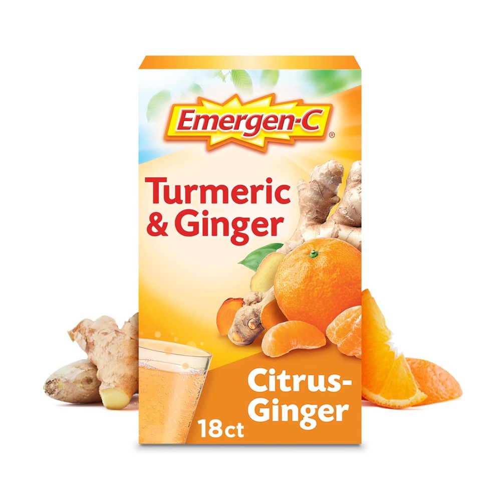 Citrus-Ginger Fizzy Drink Mix, Turmeric and Ginger, Immune Support, Natural F...