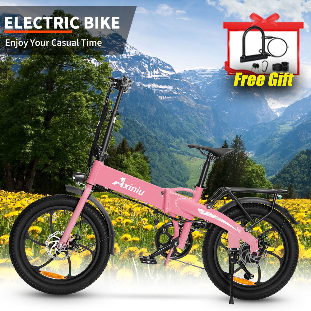 PINK 30MPH Folding Electric Bike for Adults - Commuter Ebike