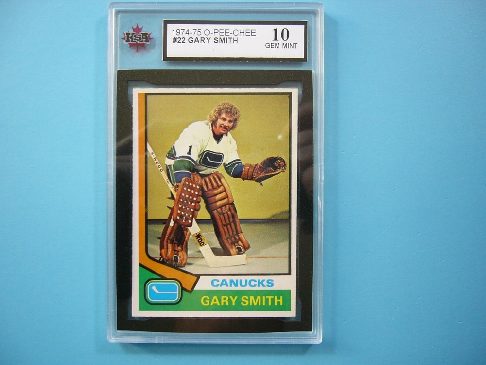 1974-75 O-Pee-Chee NHL Gary Smith #22 KSA 10 Gem Mint Hockey Card