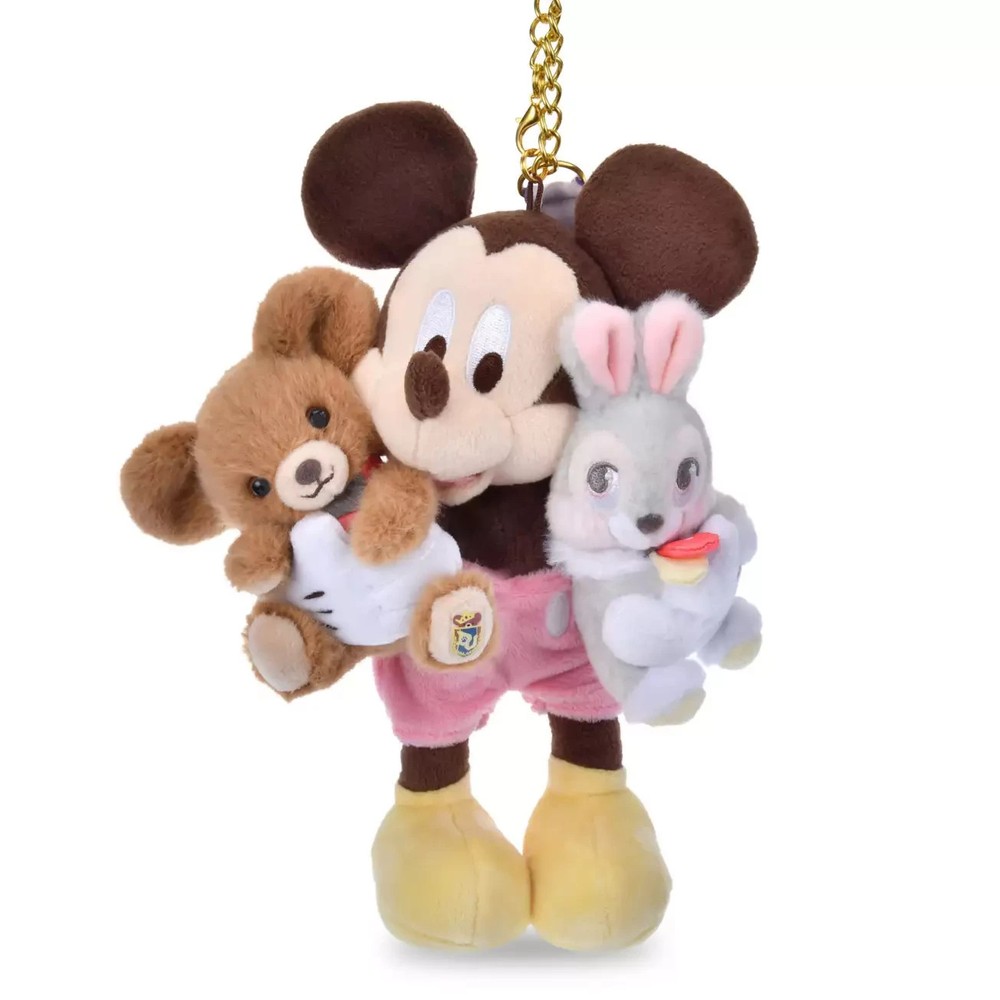 Disney store Japan Tokyo UniBestiez Yeck Rabbit & Mickey & Mocha Plush Keychain