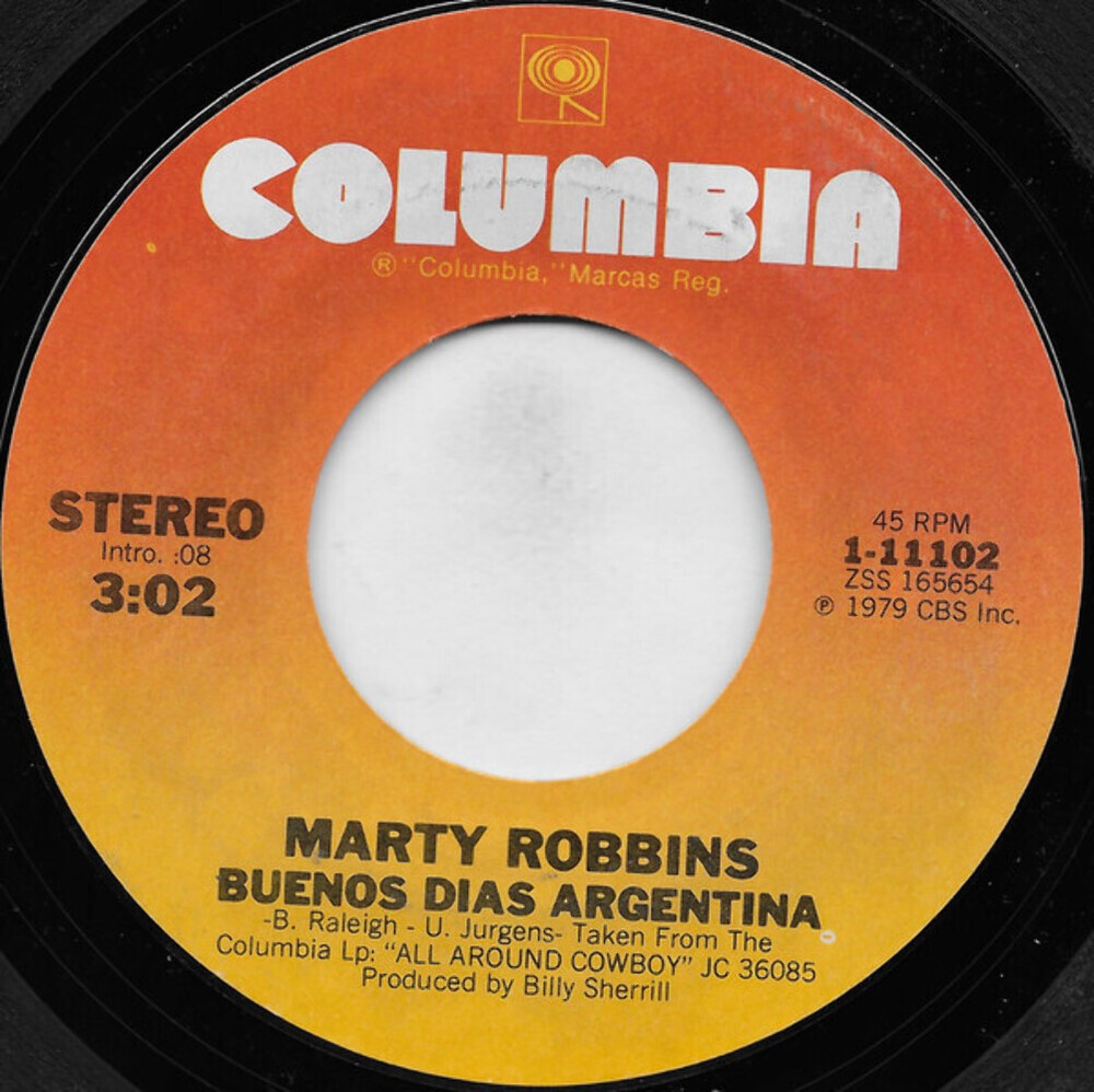 Marty Robbins Buenos Dias Argentina 7-inch Vinyl Columbia 1-11102 Styrene 1115272