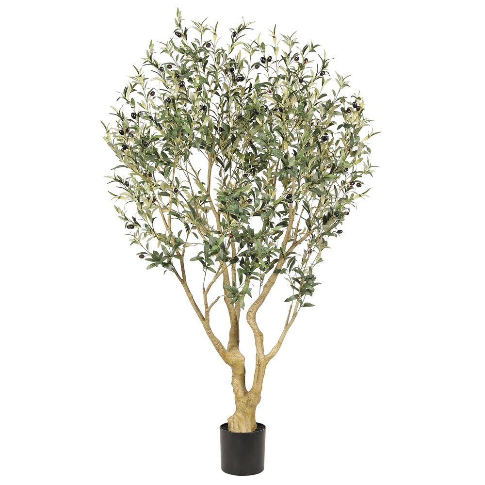 6ft Olive Trees Artificial Indoor - Large Faux Olive Tree with Realistic Leav...