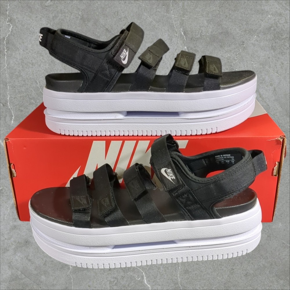 Nike W Icon Classic Sandals Women Size 11 Black White DH0224-001