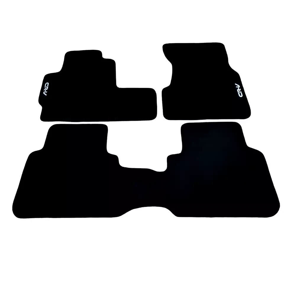 For Honda CRV Car Floor Mats Velour Waterproof Black Carpet Rugs Auto Liners New