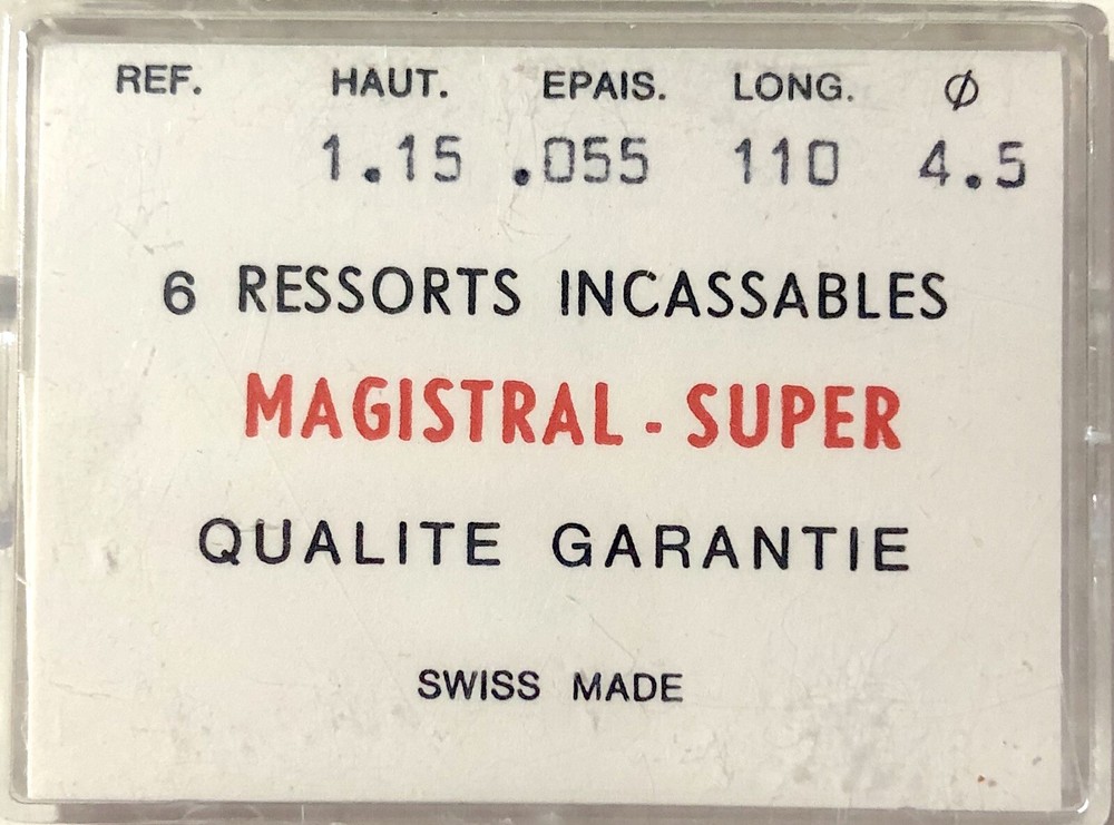 1X Mainspring 1.15x0.055mm Ø4.5 Watch Spring 110/115G 11