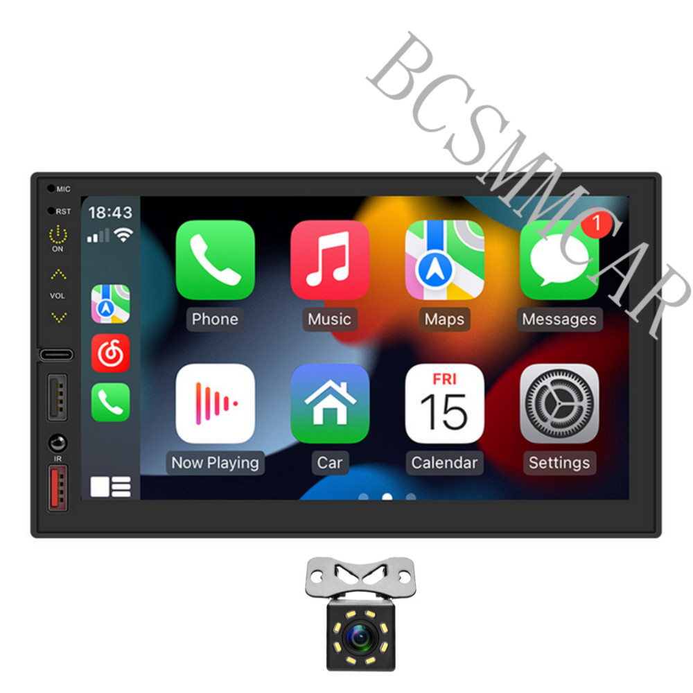Touch Screen CarPlay MP5 Stereo with BT FM USB Mirror Link and Camera