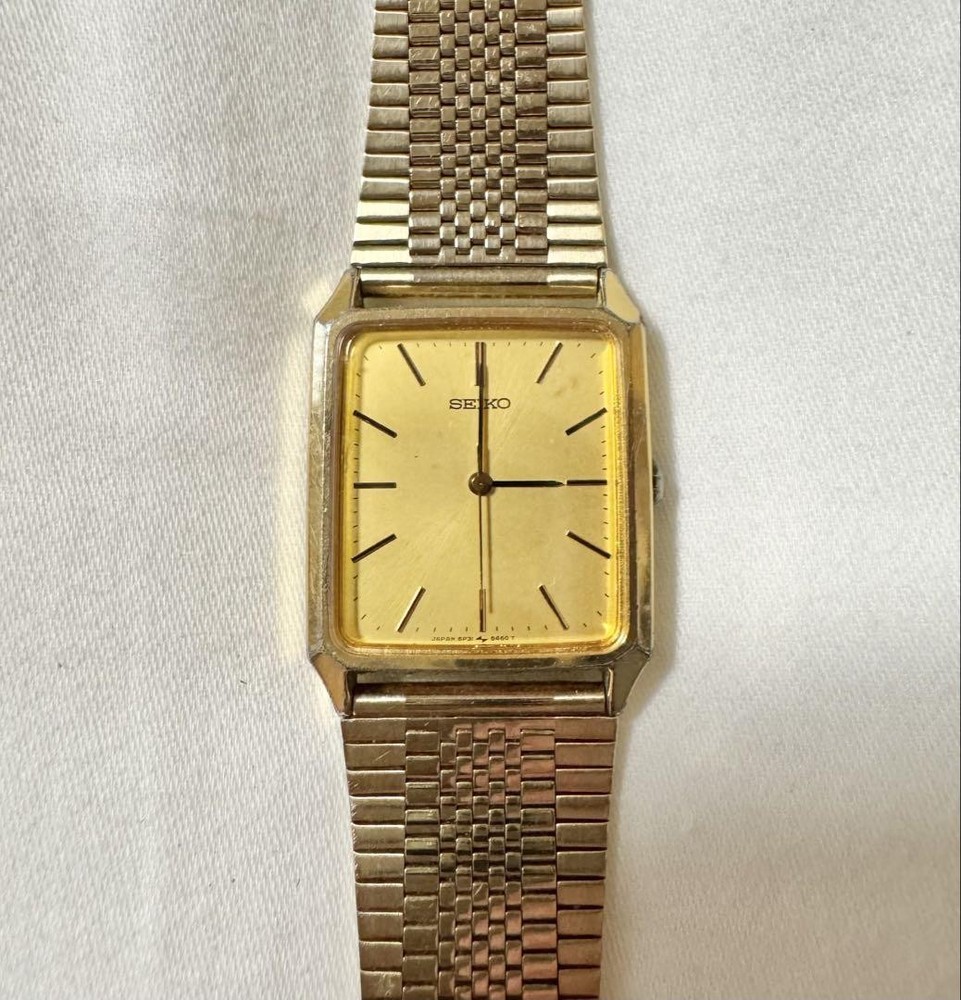 Seiko Gold-Tone Watch 5P31-5330 Classic Retro Style