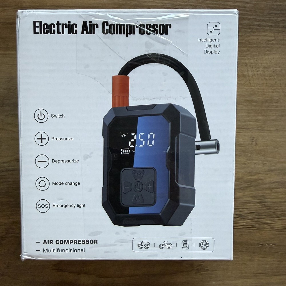 Cordless Tire Inflator 150 PSI Portable Electric Air Compressor