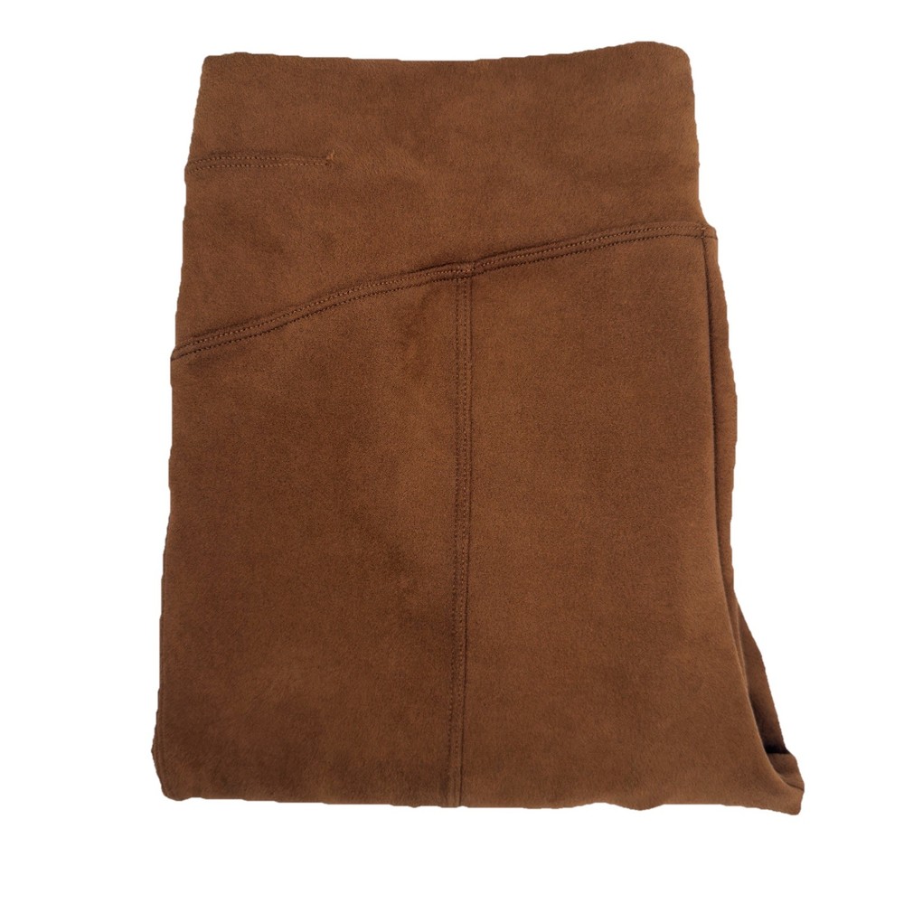 Spanx Faux Suede Leggings Rich Caramel Large Petite 20322Q New