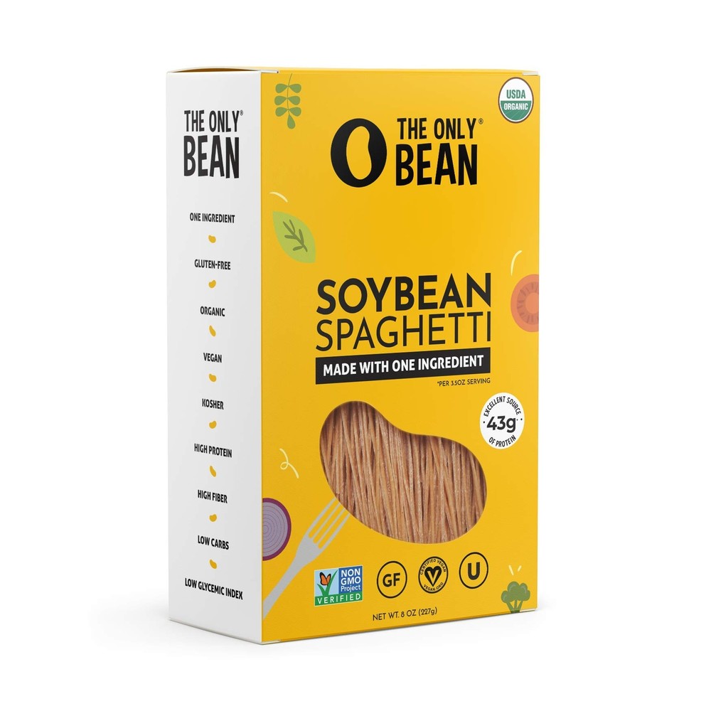 The Only Bean - Organic Soy Bean Spaghetti Pasta - High Protein Keto Friendly...