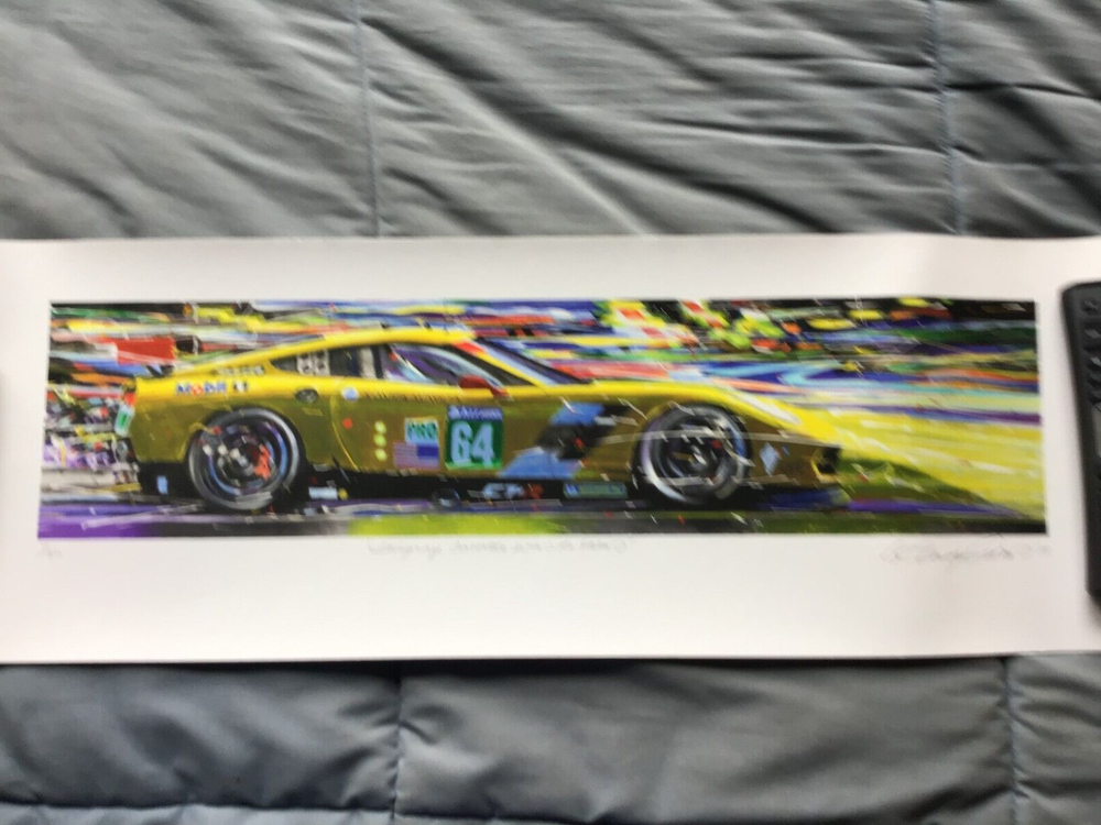 AUTOMOBILIA/STINGRAY CORVETTE WINS LEMANS/RANDY OWENS/GICLEE/LTD EDITION/SIGNED