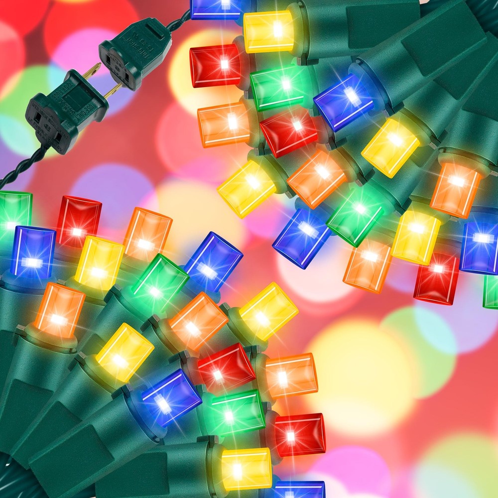 100 LED Christmas Lights with Green Wire, String Lights for Holiday Decoratio...